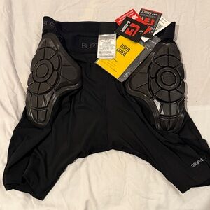 Burton Black Athletic Shorts with Protective Padding
